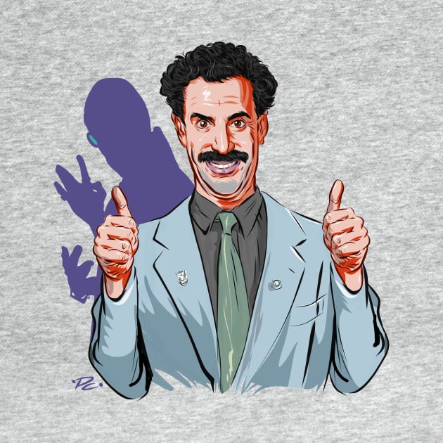 Sasha Baron Cohen - An illustration by Paul Cemmick by PLAYDIGITAL2020